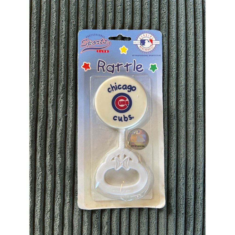 Chicago Cubs MLB‎ Professional Sports Club Baby Rattle Toy Safe Washable